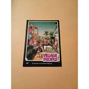 Vintage 1979 Village People Trading Card #36 Disco Era Vintage Music Collectible
